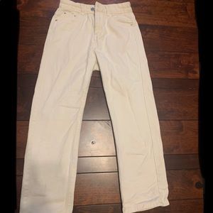 Cream/ tan mom jeans